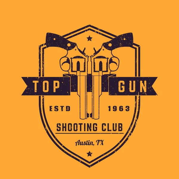 Gun club vintage logo — Stock Vector