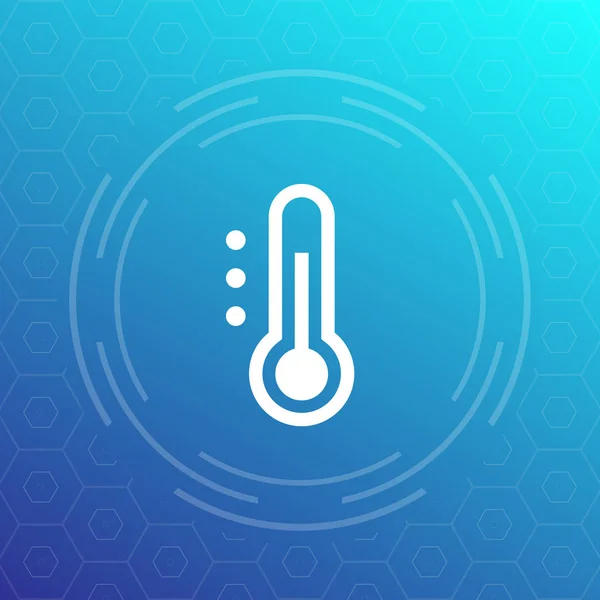 Thermometer-Symbol, Vektorzeichen — Stockvektor