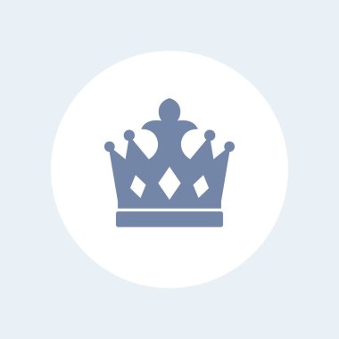 taç simgesi beyaz bitti izole