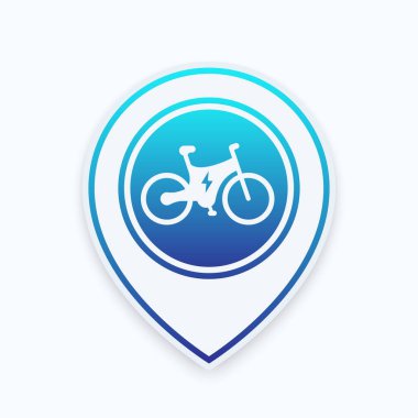 Harita işaretçisi simgesine Elektrikli bisiklet