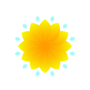 logo tasarımı, beyaz sarı çiçek