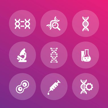 Genetik simgeler, dna zincirleri, genetik modifikasyon