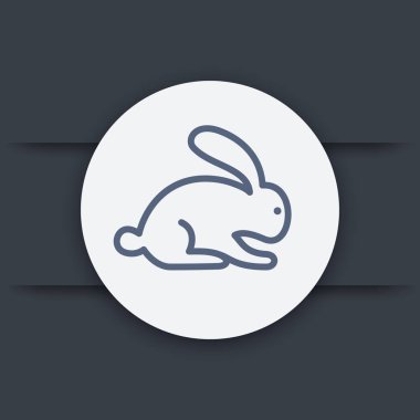 Tavşan, tavşan simgesini eps 10 dosyası satır.