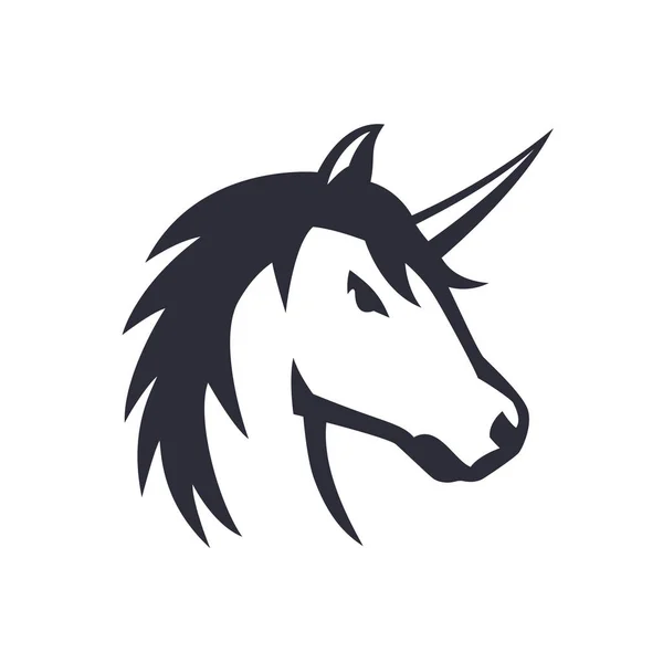 Unicorn logotyp element över vita — Stock vektor