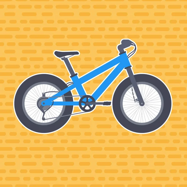 Ilustración del vector de bicicleta gorda en estilo plano — Vector de stock
