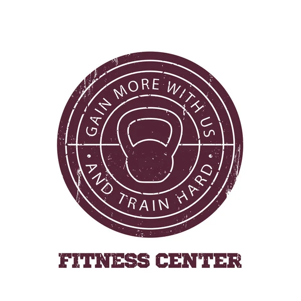 Fitnesscentrum ronde logo, badge, embleem — Stockvector