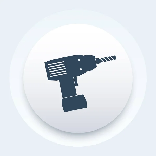 Electric screwdriver icon, vector sign — Stock Vector