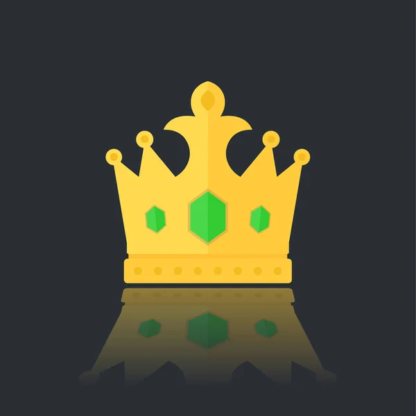 Ikona korony, płaski — Wektor stockowy