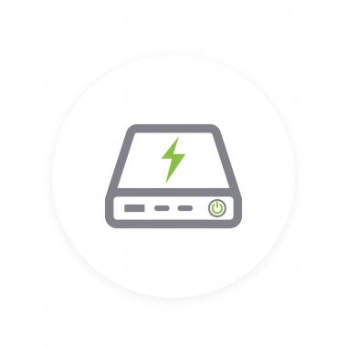 güç banka simgesi, taşınabilir şarj cihazı