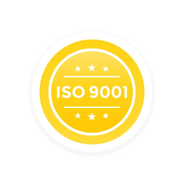 Etiqueta vetorial ISO 9001 —  Vetores de Stock