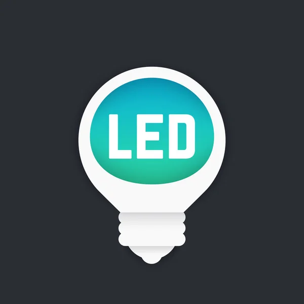 LED-Lampen-Vektor-Illustration — Stockvektor