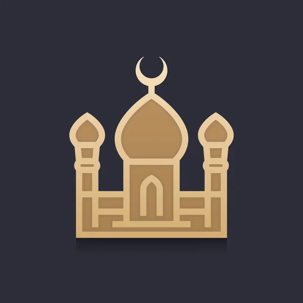 Ilustrasi vektor masjid - Stok Vektor