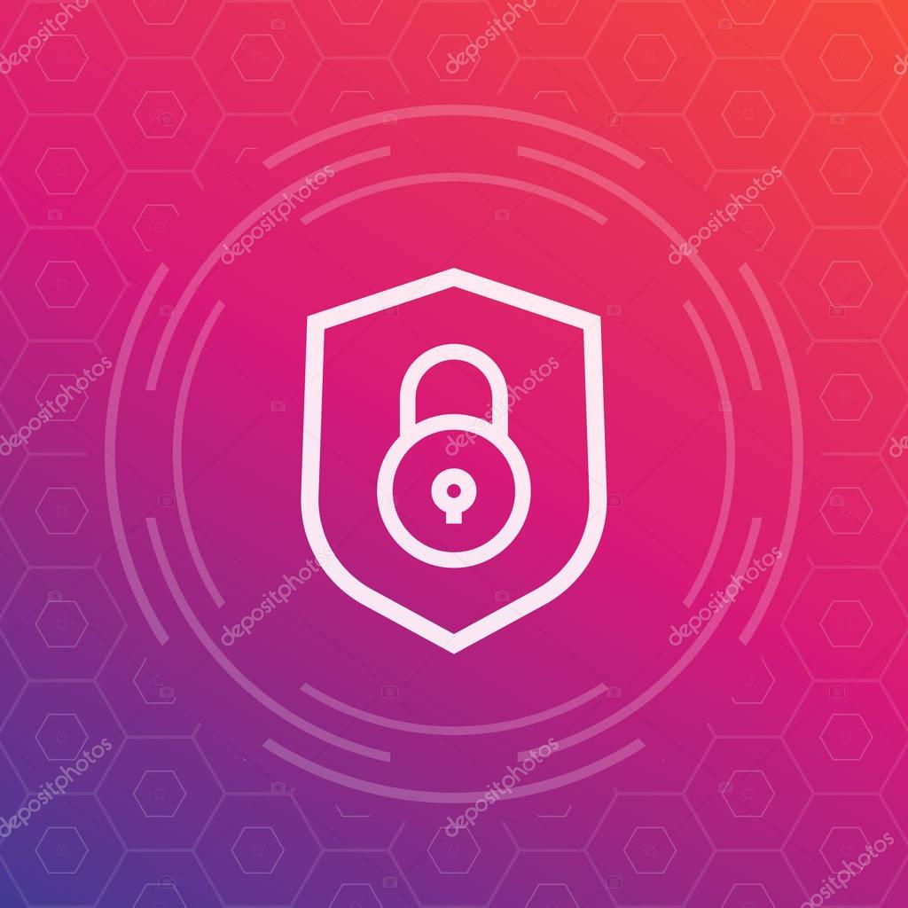 Shield icon, security symbol, eps 10 file, easy to edit