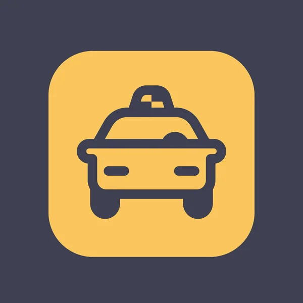 Icono de taxi en estilo lineal — Vector de stock