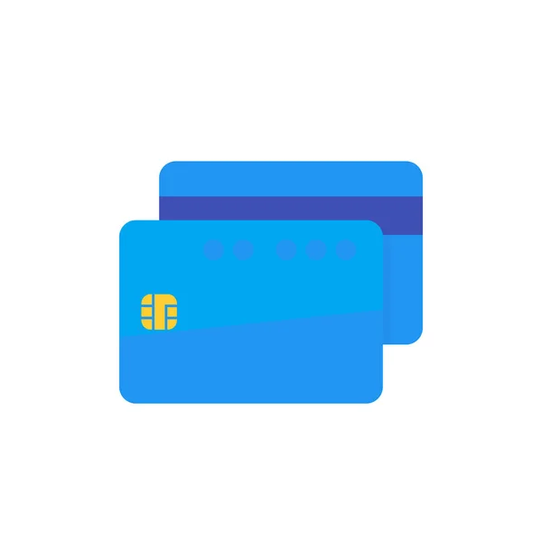 Credit card icoon, flat style — Stockvector