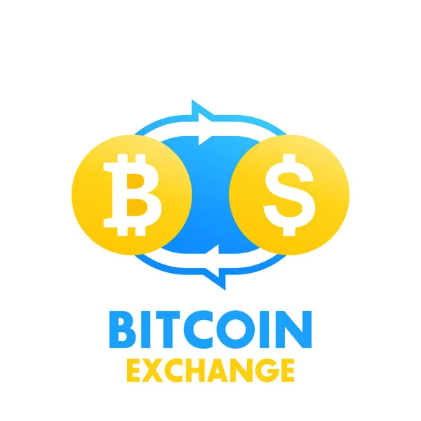 Bitcoin na dolar — Stockový vektor