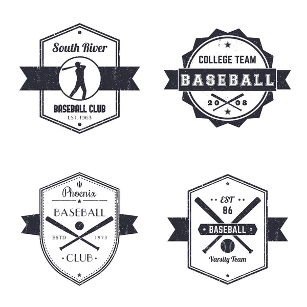 Beyzbol kulübü, takım vintage logo, rozetleri — Stok Vektör