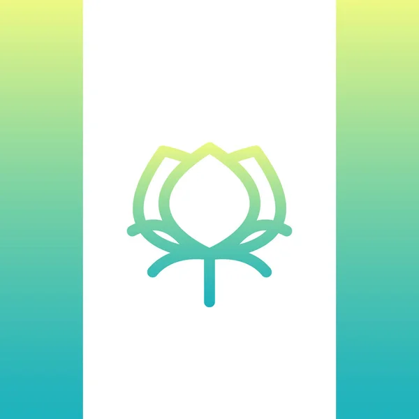 Pamuk satırı simgesi, anahat, beyaz öğesinde logosu — Stok Vektör