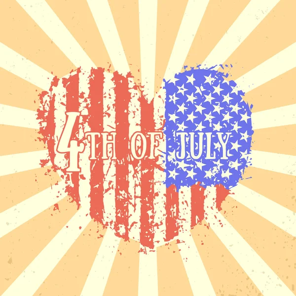 4 de julio, Día de la Independencia en Estados Unidos — Vector de stock