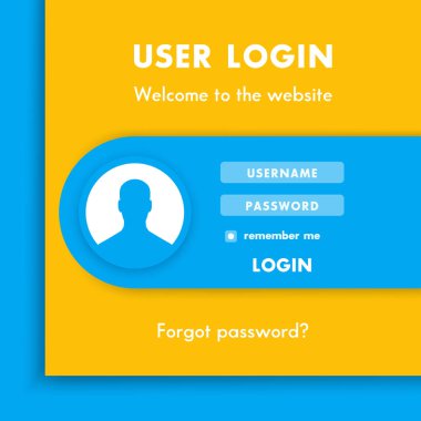 Kullanıcı oturumu açma penceresi, Web sitesi için oturum açma sayfası