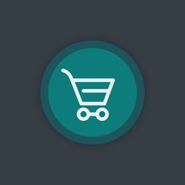 Icono de línea de carrito de compras, pictograma para sitio web — Archivo Imágenes Vectoriales