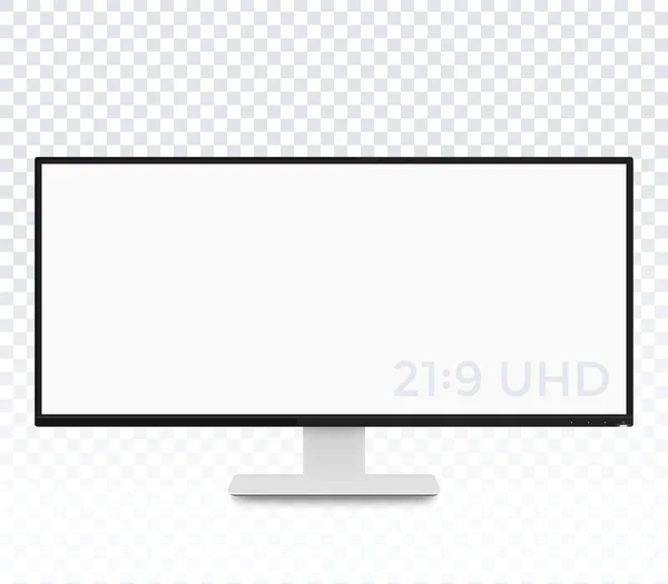 Monitor-Attrappe, Display mit ultrabreitem Bildschirm — Stockvektor
