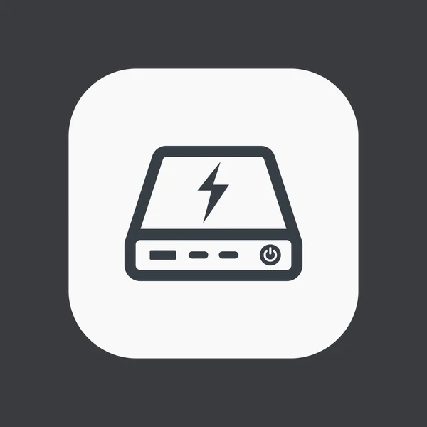 Power bank ikon, hordozható töltő berendezés — Stock Vector