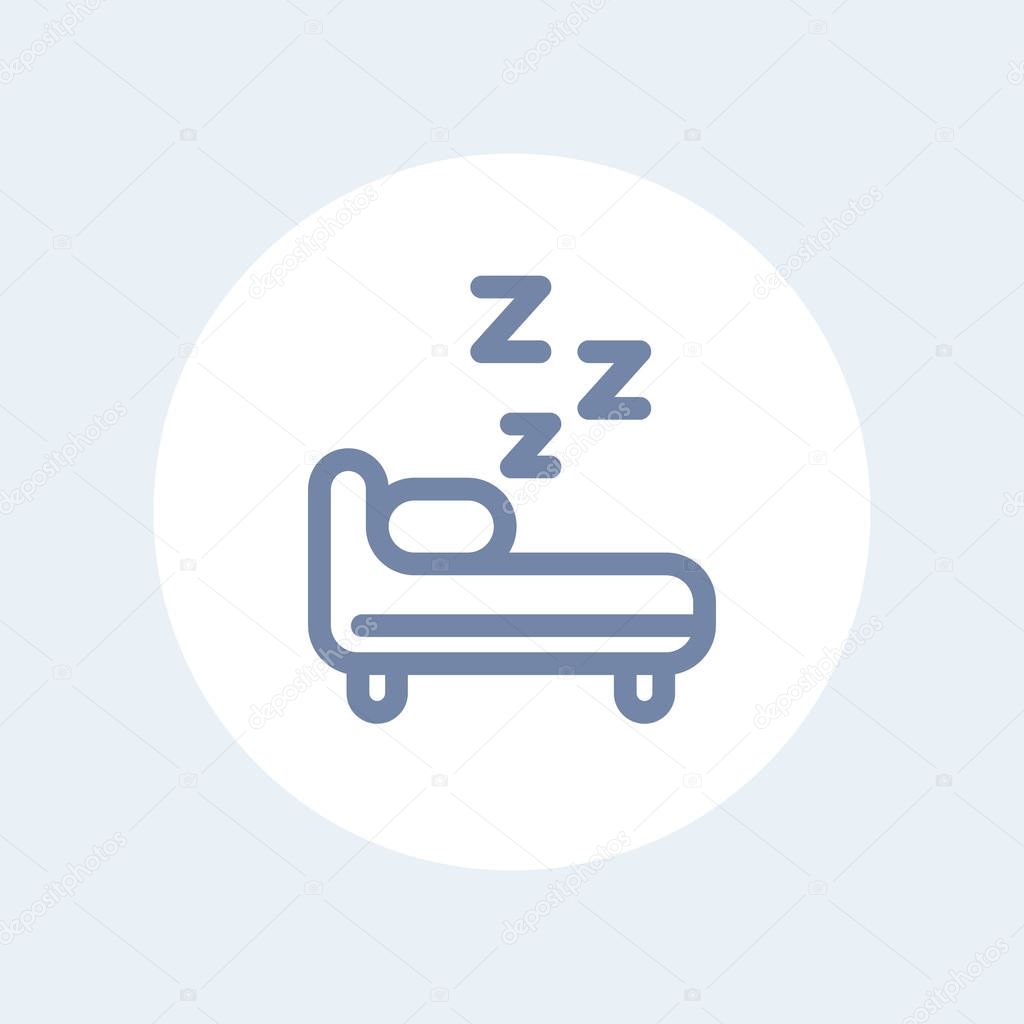 Hostel icon isolated on white in line style, eps 10 file, easy to edit