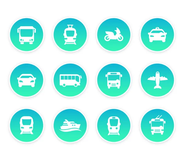 Iconos del transporte de pasajeros — Archivo Imágenes Vectoriales