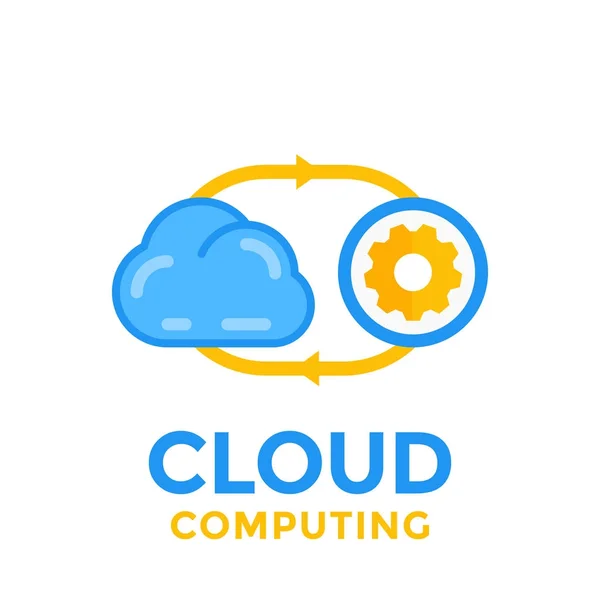 Εικονίδιο τεχνολογίας cloud, διανυσματική απεικόνιση — Διανυσματικό Αρχείο
