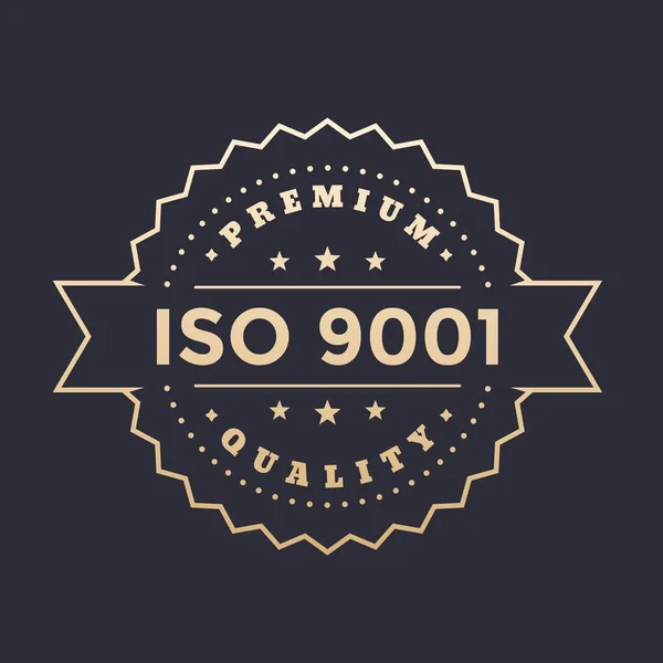 Distintivo vetorial ISO 9001 —  Vetores de Stock