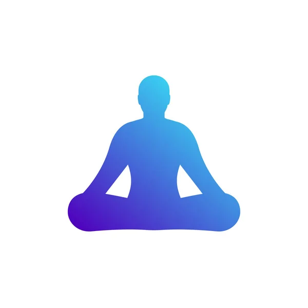Yoga kutsal kişilerin resmi, vektör simgesi — Stok Vektör