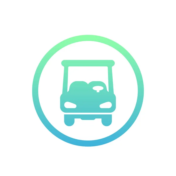 Golf auto vector pictogram op wit — Stockvector