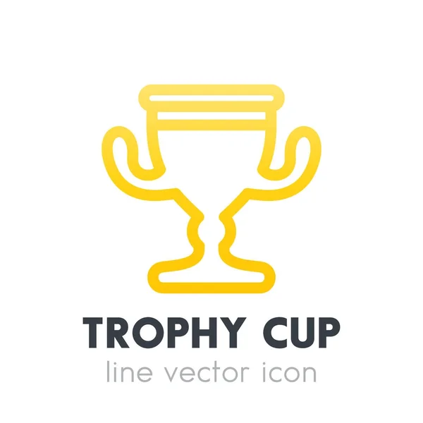 Trophy cup, goblet line icon — Stock Vector