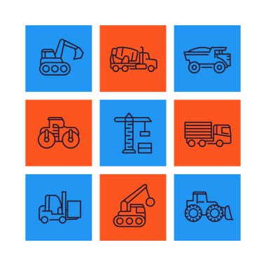 İnşaat araçları satır simgeleri ayarlandı