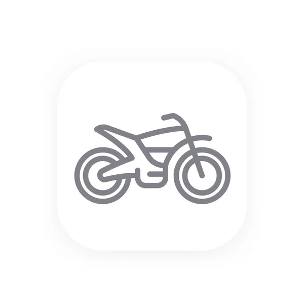 Offroad Bike Line Ikone, Motorrad Vektor — Stockvektor
