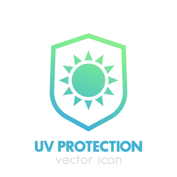 Icono de protección UV en blanco — Archivo Imágenes Vectoriales