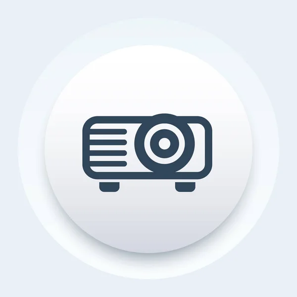 Icono del proyector, símbolo del equipo de vídeo — Vector de stock