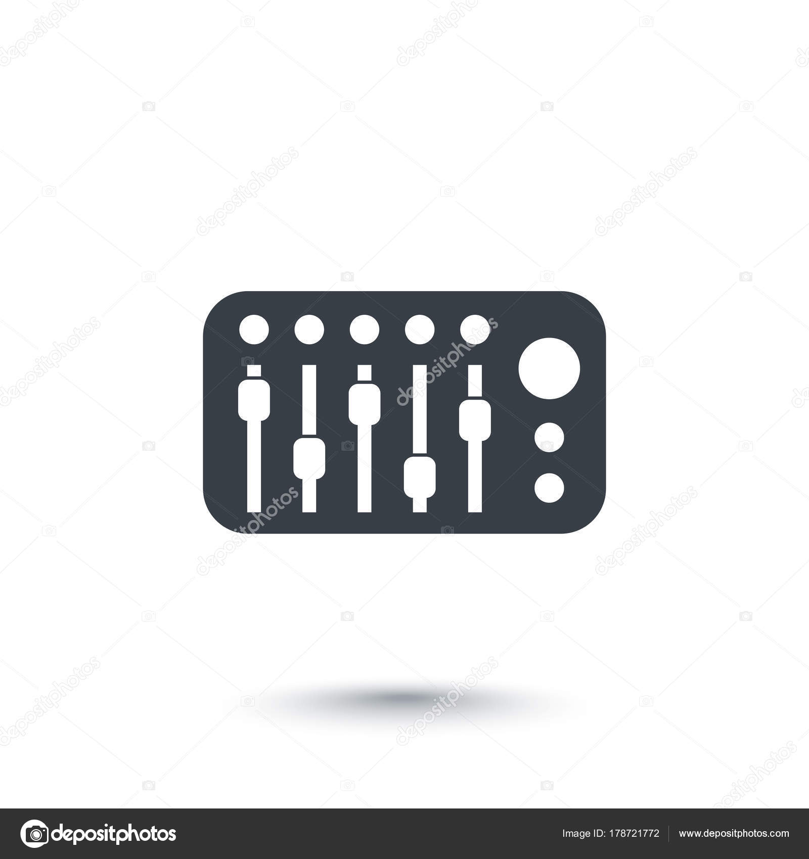 Sound Mixer Icon On White Vector Image By C Nexusby Vector Stock