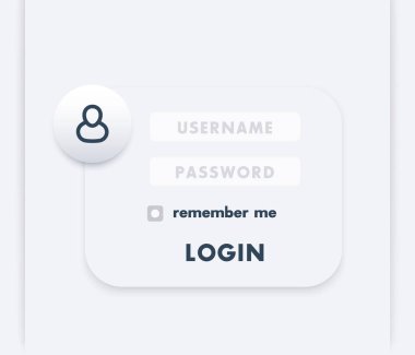 Oturum açma penceresini tasarım, sayfa şablonu web sitesi için