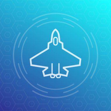 savaş uçağı, savaş uçağı doğrusal simgesi