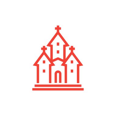 Kilise kutsal kişilerin resmi, doğrusal stili