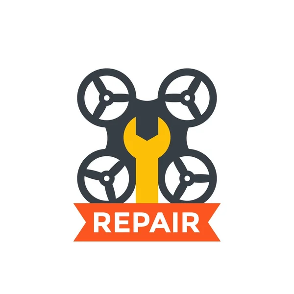 Drone repair service logo element — Stock Vector