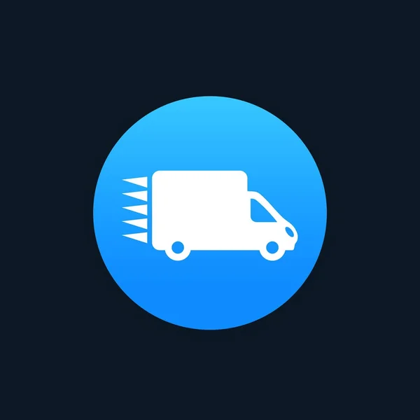 Ícone de entrega gratuita, pictograma com carro — Vetor de Stock