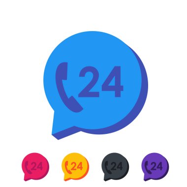 24 destek simgesi, işareti farklı renklerde