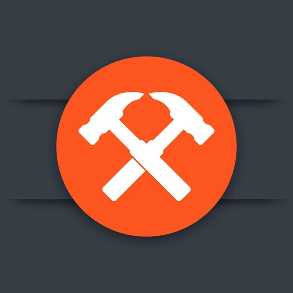 Hammers icon, vector logo element — Stock Vector