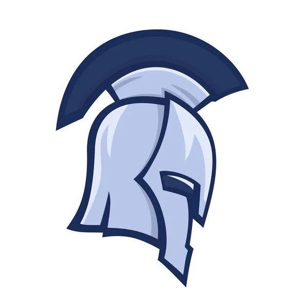 Spartanischer Helm, griechischer Krieger, Logo-Element — Stockvektor