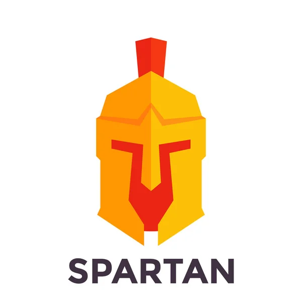 Spartan helmet, vector logo template — Stock Vector