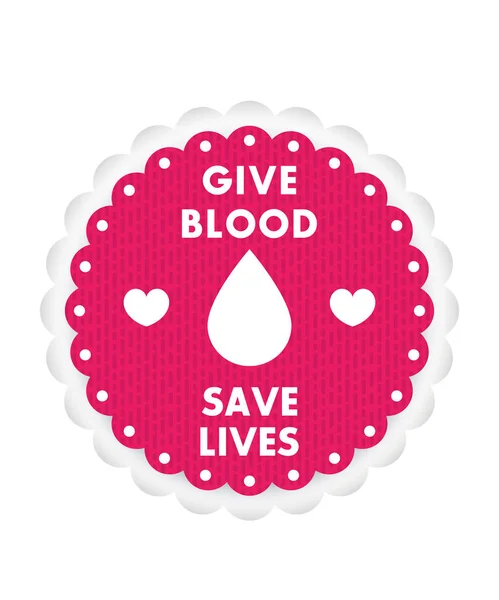 Blood donation poster design, vector illustration — Stock Vector