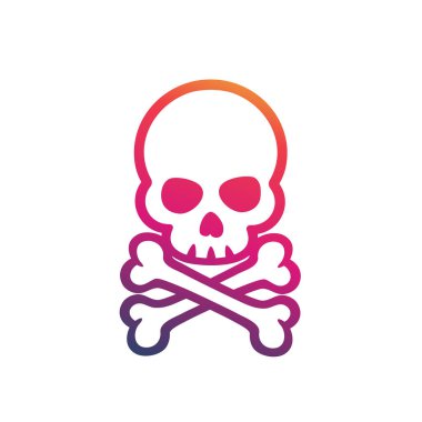 kafatası ve kemiklerin üzerine beyaz